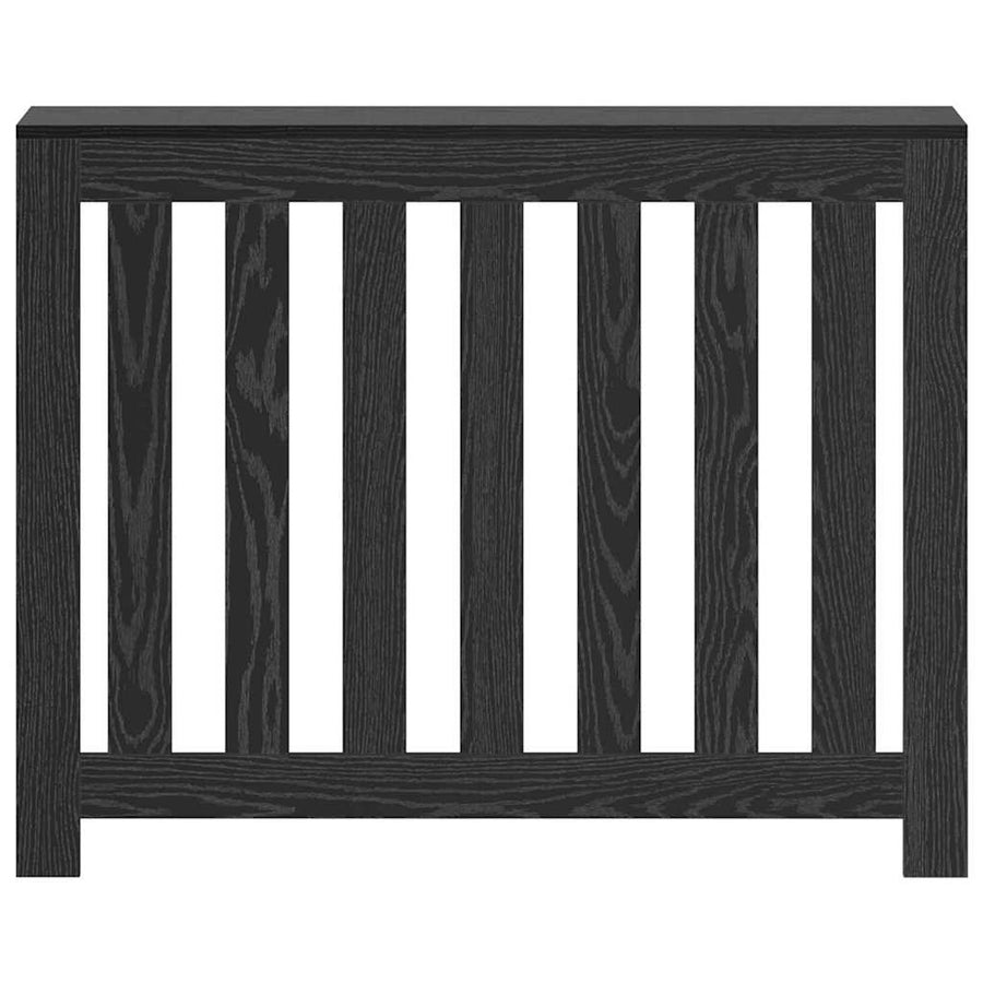 Radiatorafdekking Zwart Eiken 104 x 20 x 82 cm Bewerkt hout