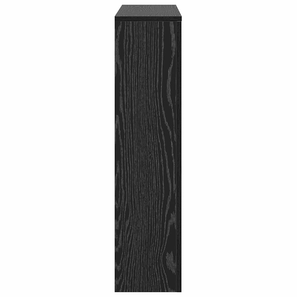 Radiatorafdekking Zwart Eiken 104 x 20 x 82 cm Bewerkt hout