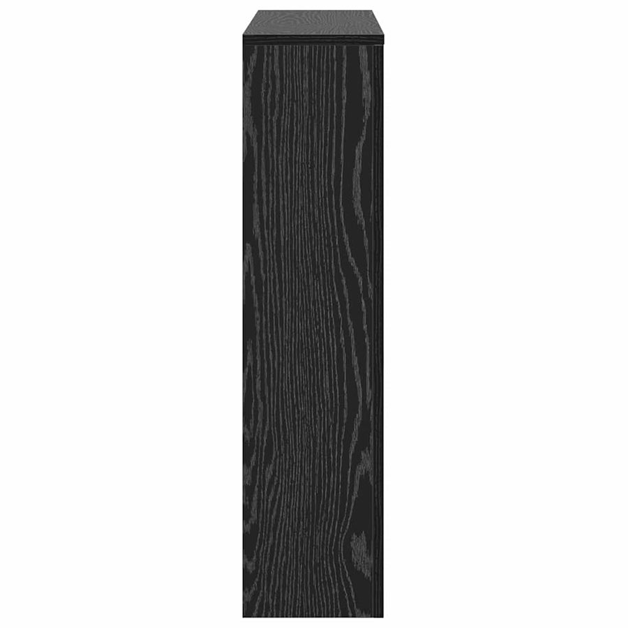 Radiatorafdekking Zwart Eiken 104 x 20 x 82 cm Bewerkt hout