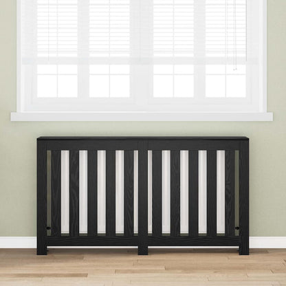 Radiatorafdekking Zwart Eiken 149 x 20 x 82 cm Bewerkt hout