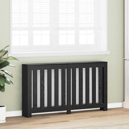 Radiatorafdekking Zwart Eiken 149 x 20 x 82 cm Bewerkt hout