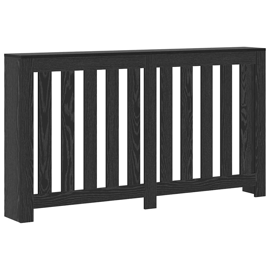 Radiatorafdekking Zwart Eiken 149 x 20 x 82 cm Bewerkt hout