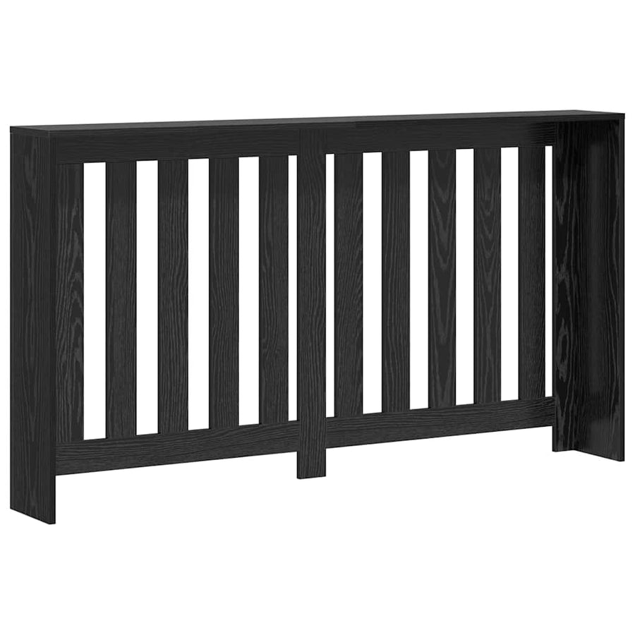 Radiatorafdekking Zwart Eiken 149 x 20 x 82 cm Bewerkt hout
