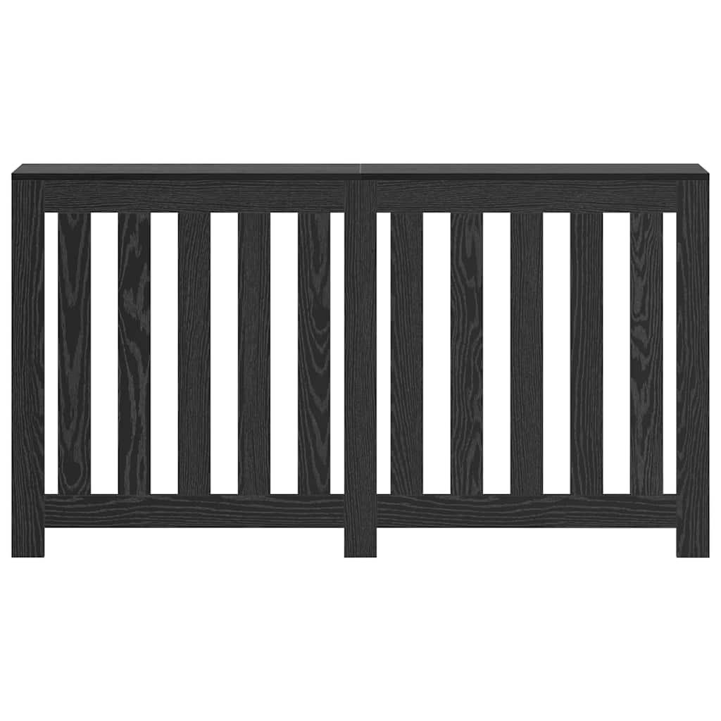 Radiatorafdekking Zwart Eiken 149 x 20 x 82 cm Bewerkt hout