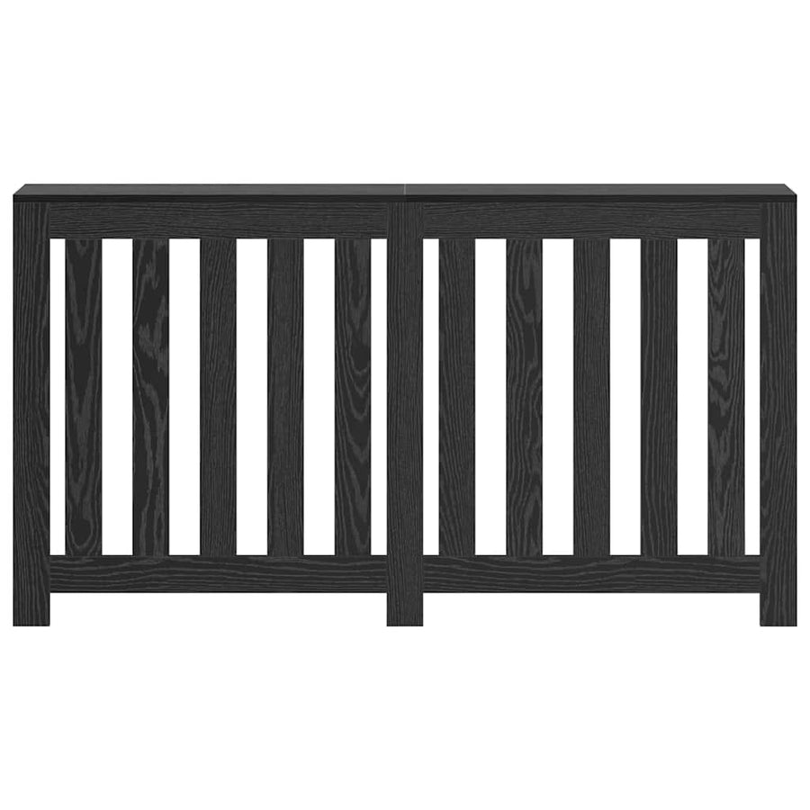 Radiatorafdekking Zwart Eiken 149 x 20 x 82 cm Bewerkt hout