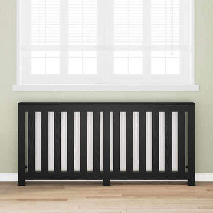 Radiatorafdekking Zwart Eiken 175 x 20 x 82 cm Bewerkt hout