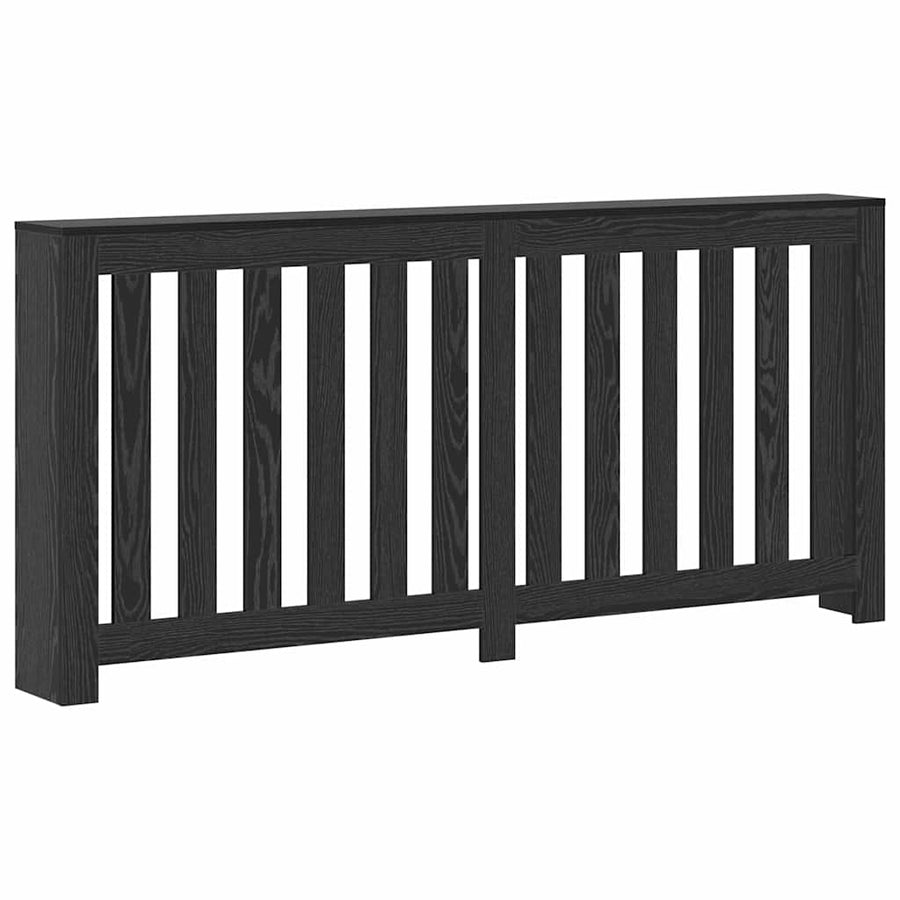 Radiatorafdekking Zwart Eiken 175 x 20 x 82 cm Bewerkt hout