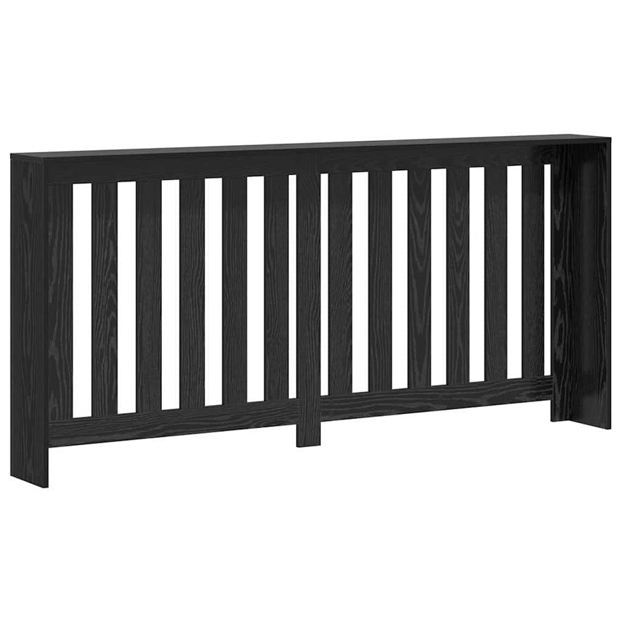 Radiatorafdekking Zwart Eiken 175 x 20 x 82 cm Bewerkt hout