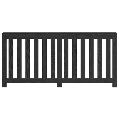 Radiatorafdekking Zwart Eiken 175 x 20 x 82 cm Bewerkt hout