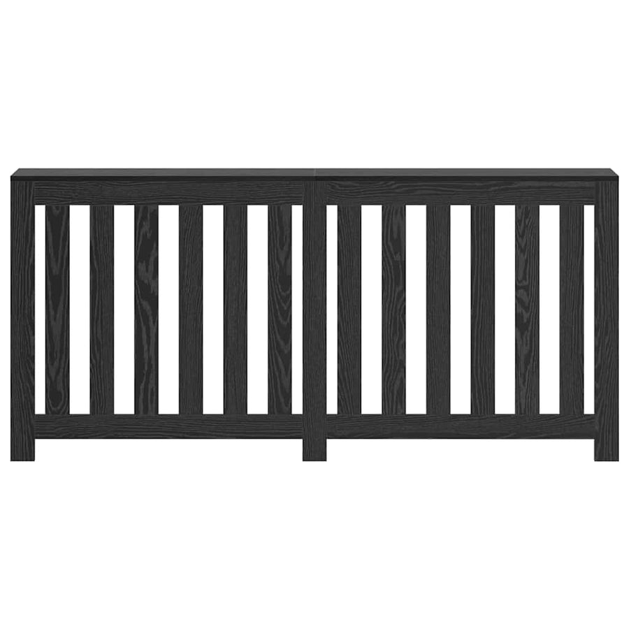 Radiatorafdekking Zwart Eiken 175 x 20 x 82 cm Bewerkt hout