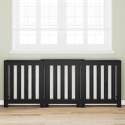 Radiatorafdekking 205x21,5x83,5 cm zwart eiken
