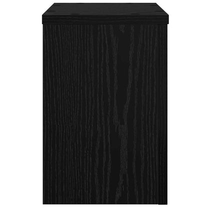 Plantenstandaard 2 pcs Zwart Eiken 20 x 20 x 30 cm Bewerkt hout