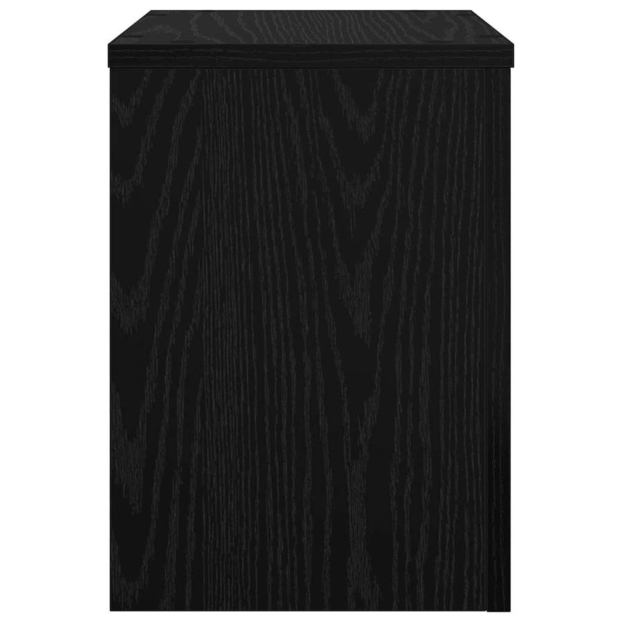 Plantenstandaard 2 pcs Zwart Eiken 25 x 25 x 35 cm Bewerkt hout