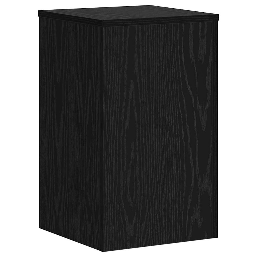 Plantenstandaard 2 pcs Zwart Eiken 30 x 30 x 50 cm Bewerkt hout