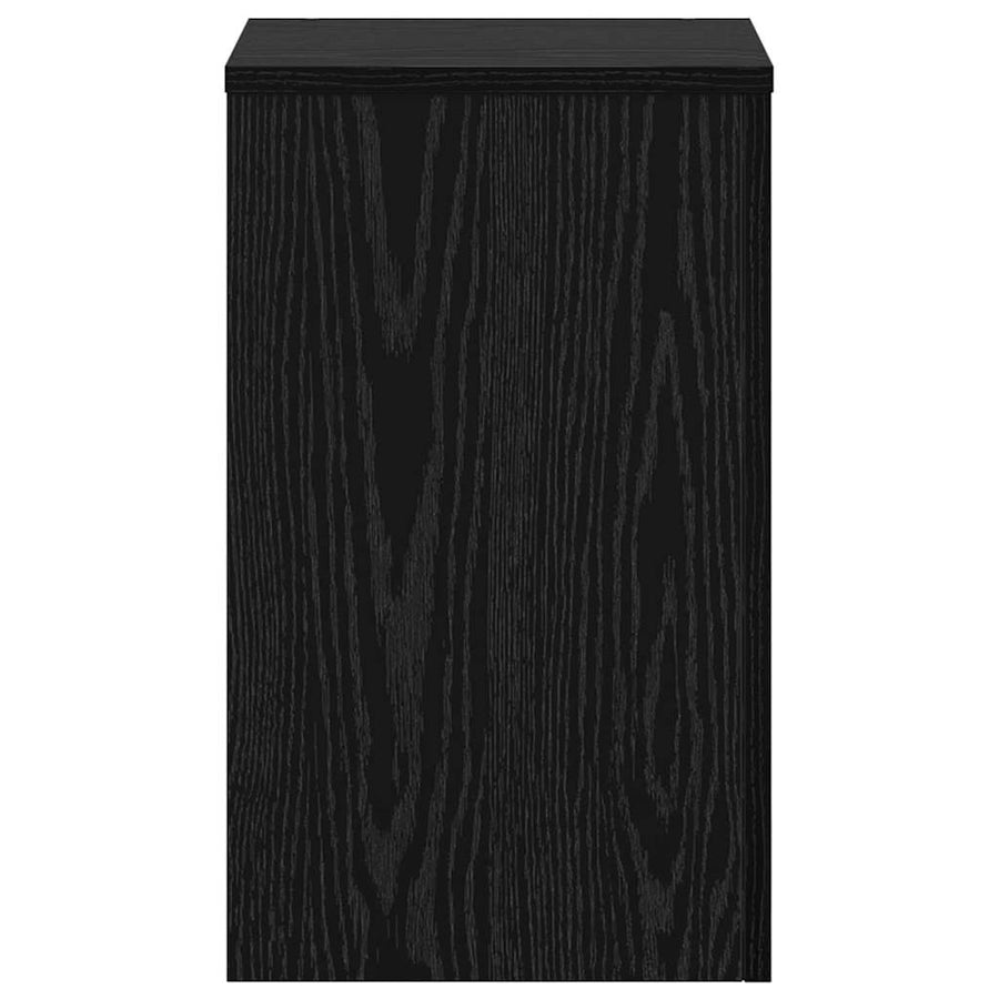 Plantenstandaard 2 pcs Zwart Eiken 30 x 30 x 50 cm Bewerkt hout