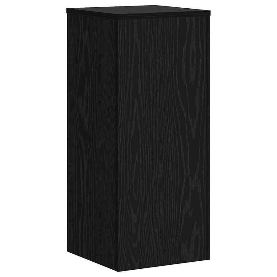 Plantenstandaard 2 pcs Zwart Eiken 30 x 30 x 70 cm Bewerkt hout