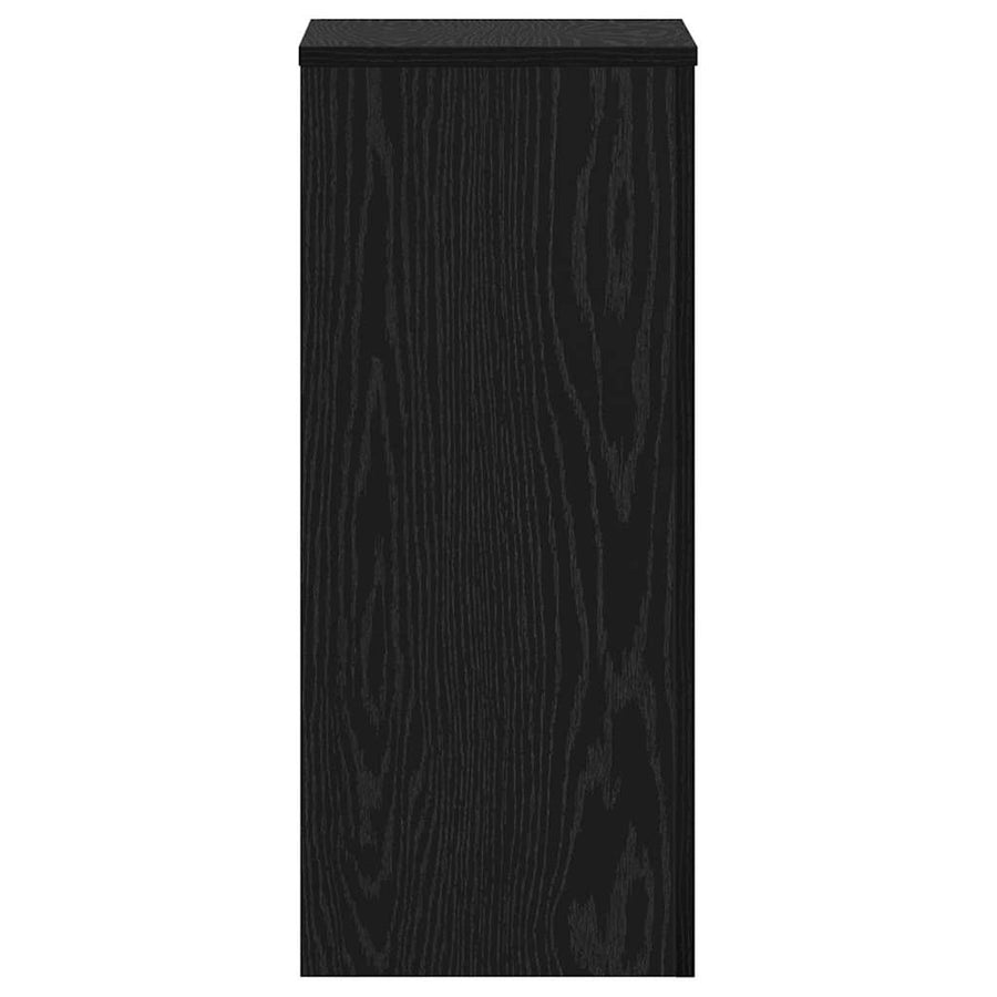 Plantenstandaard 2 pcs Zwart Eiken 30 x 30 x 70 cm Bewerkt hout