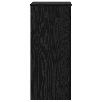Plantenstandaard 2 pcs Zwart Eiken 30 x 30 x 70 cm Bewerkt hout
