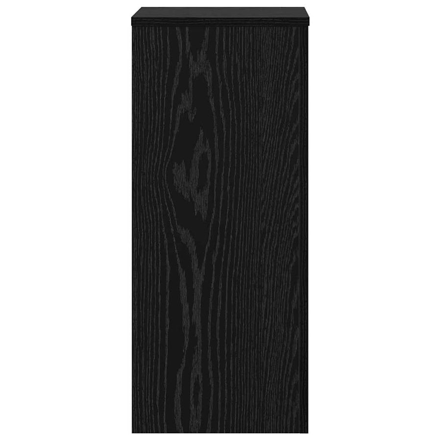 Plantenstandaard 2 pcs Zwart Eiken 30 x 30 x 70 cm Bewerkt hout