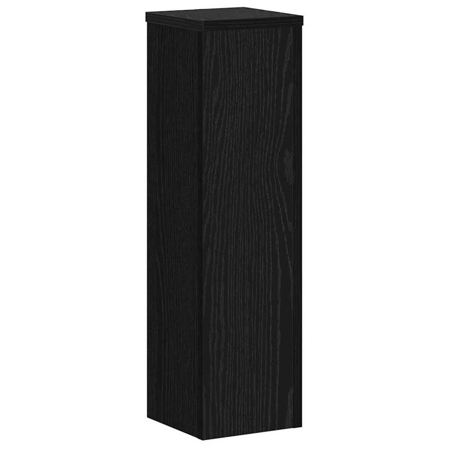 Plantenstandaard 2 pcs Zwart Eiken 17 x 17 x 60 cm Bewerkt hout