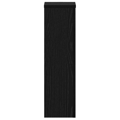 Plantenstandaard 2 pcs Zwart Eiken 17 x 17 x 60 cm Bewerkt hout