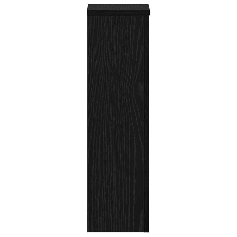 Plantenstandaard 2 pcs Zwart Eiken 17 x 17 x 60 cm Bewerkt hout