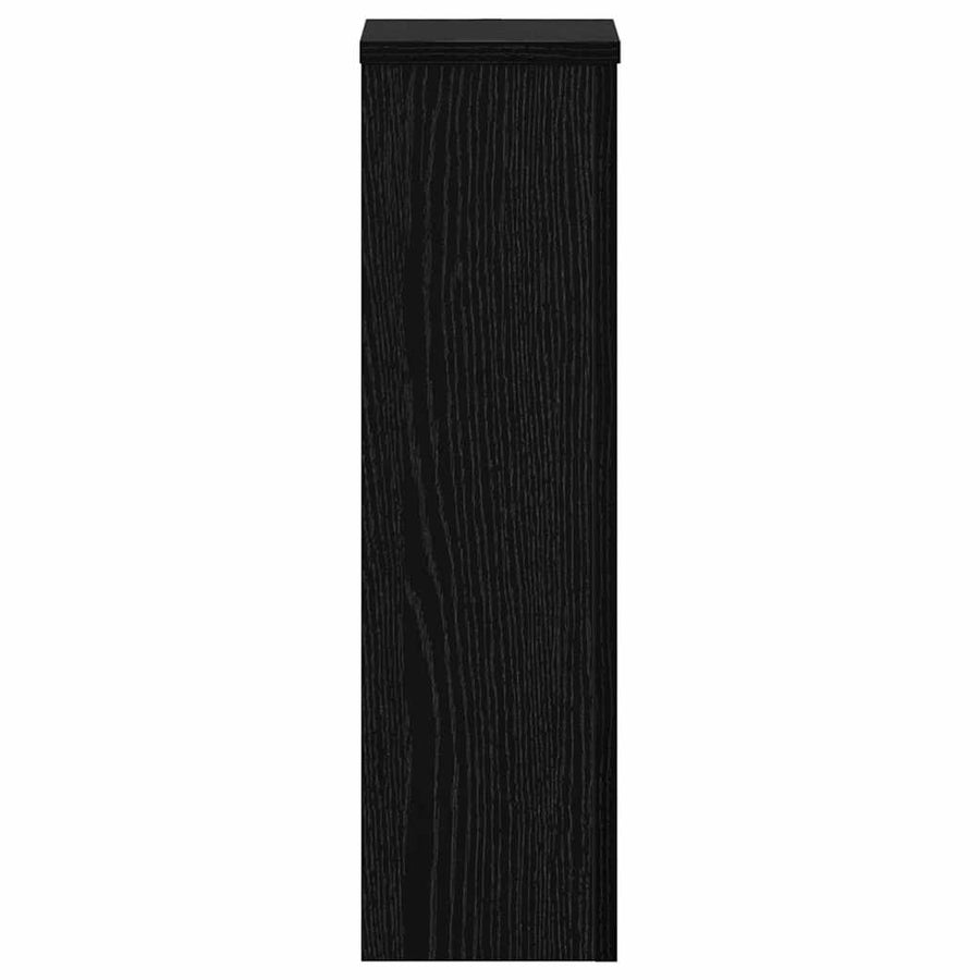 Plantenstandaard 2 pcs Zwart Eiken 17 x 17 x 60 cm Bewerkt hout