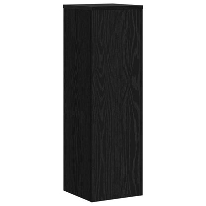 Plantenstandaard 2 pcs Zwart Eiken 25 x 25 x 80 cm Bewerkt hout