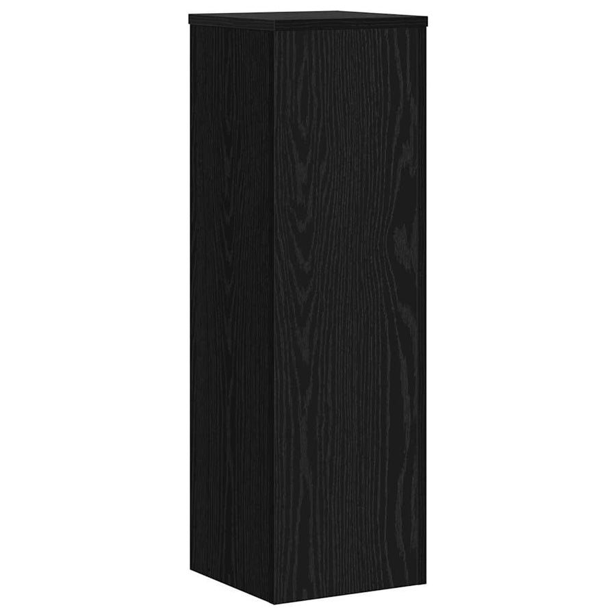 Plantenstandaard 2 pcs Zwart Eiken 25 x 25 x 80 cm Bewerkt hout