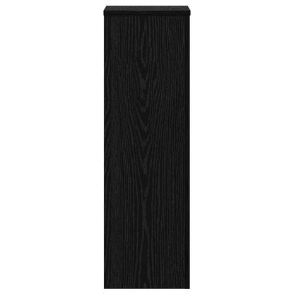 Plantenstandaard 2 pcs Zwart Eiken 25 x 25 x 80 cm Bewerkt hout