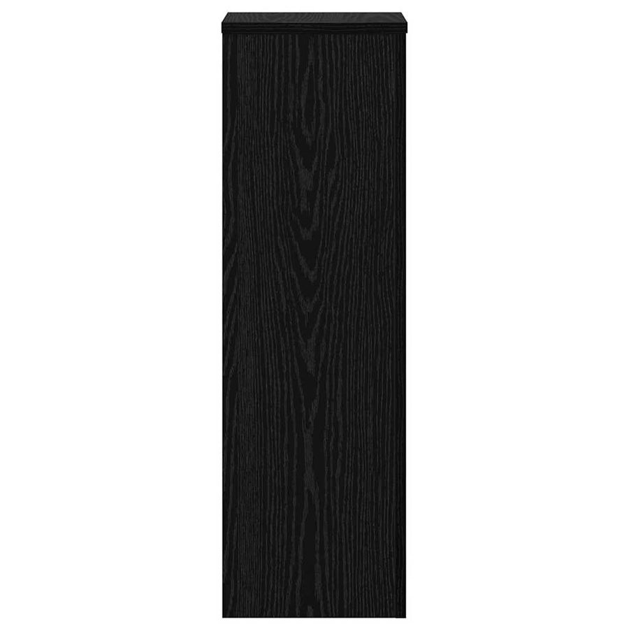 Plantenstandaard 2 pcs Zwart Eiken 25 x 25 x 80 cm Bewerkt hout