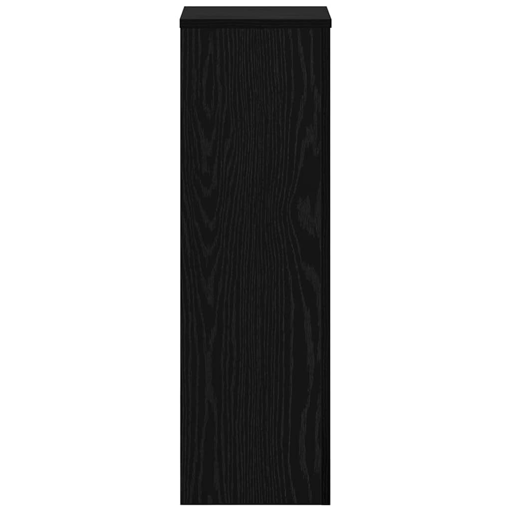 Plantenstandaard 2 pcs Zwart Eiken 25 x 25 x 80 cm Bewerkt hout