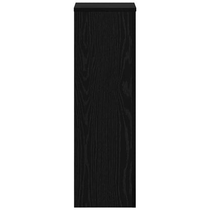 Plantenstandaard 2 pcs Zwart Eiken 25 x 25 x 80 cm Bewerkt hout