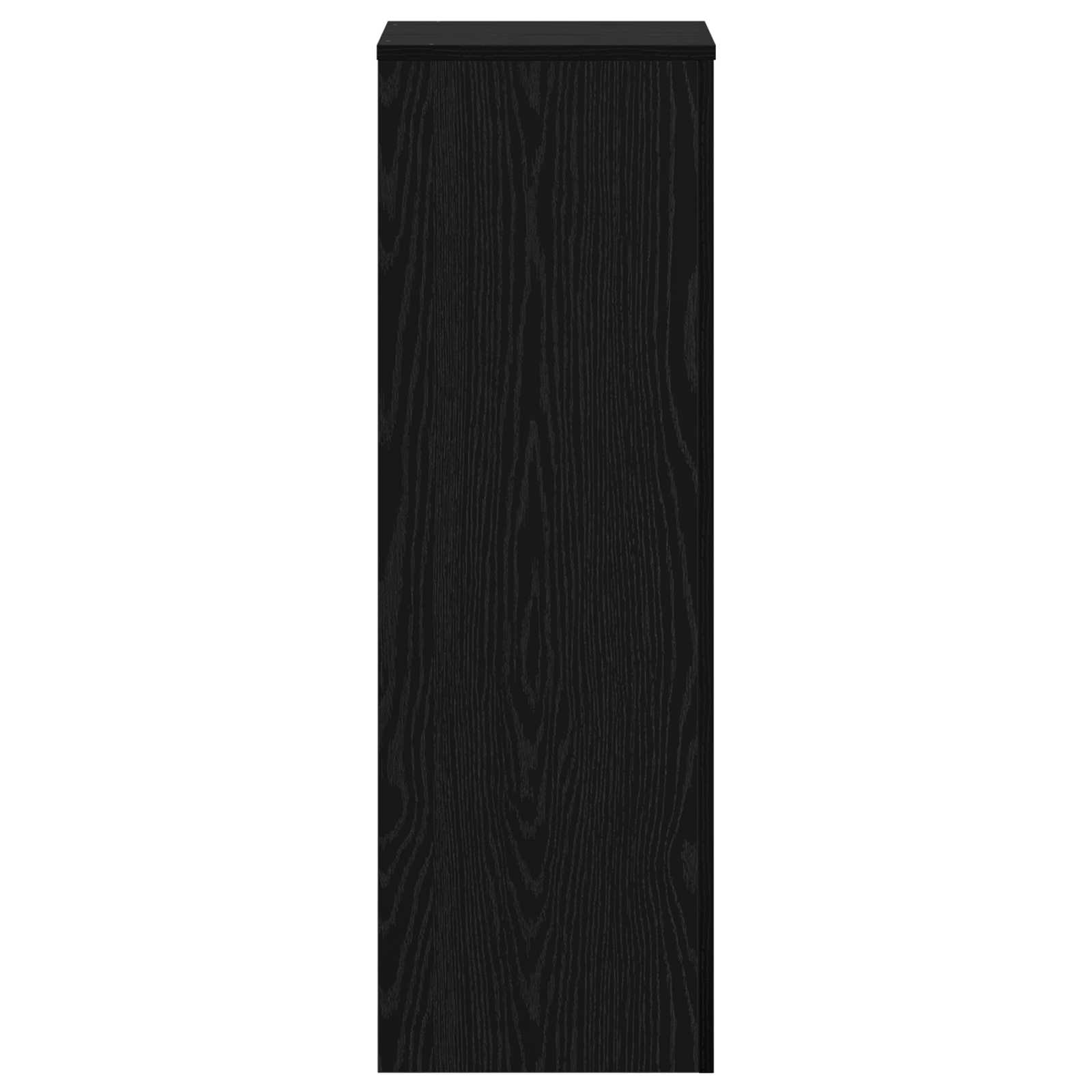 Plantenstandaard Zwart Eiken 33 x 33 x 100 cm Bewerkt hout
