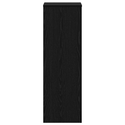 Plantenstandaard Zwart Eiken 33 x 33 x 100 cm Bewerkt hout