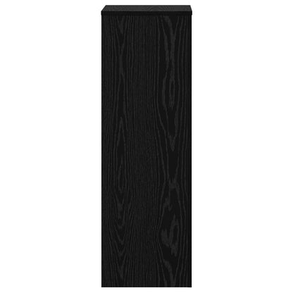 Plantenstandaard Zwart Eiken 33 x 33 x 100 cm Bewerkt hout