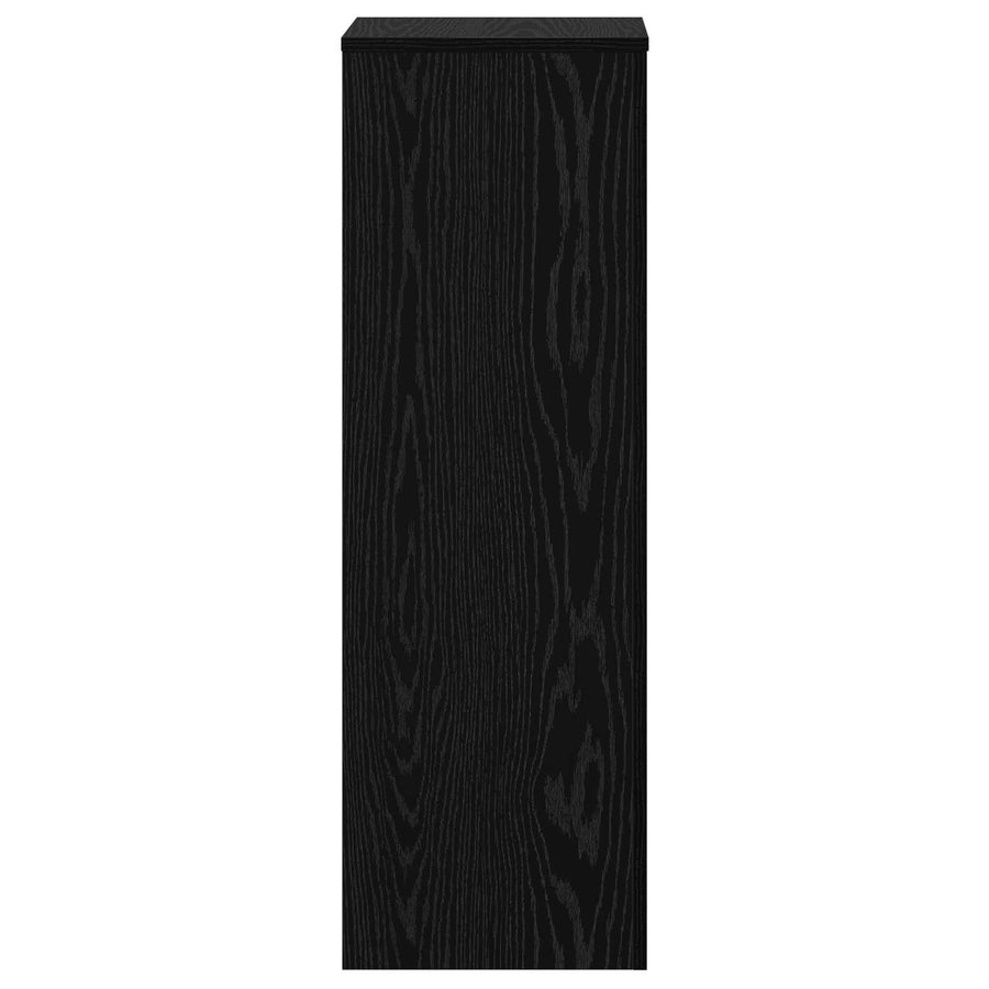 Plantenstandaard Zwart Eiken 33 x 33 x 100 cm Bewerkt hout