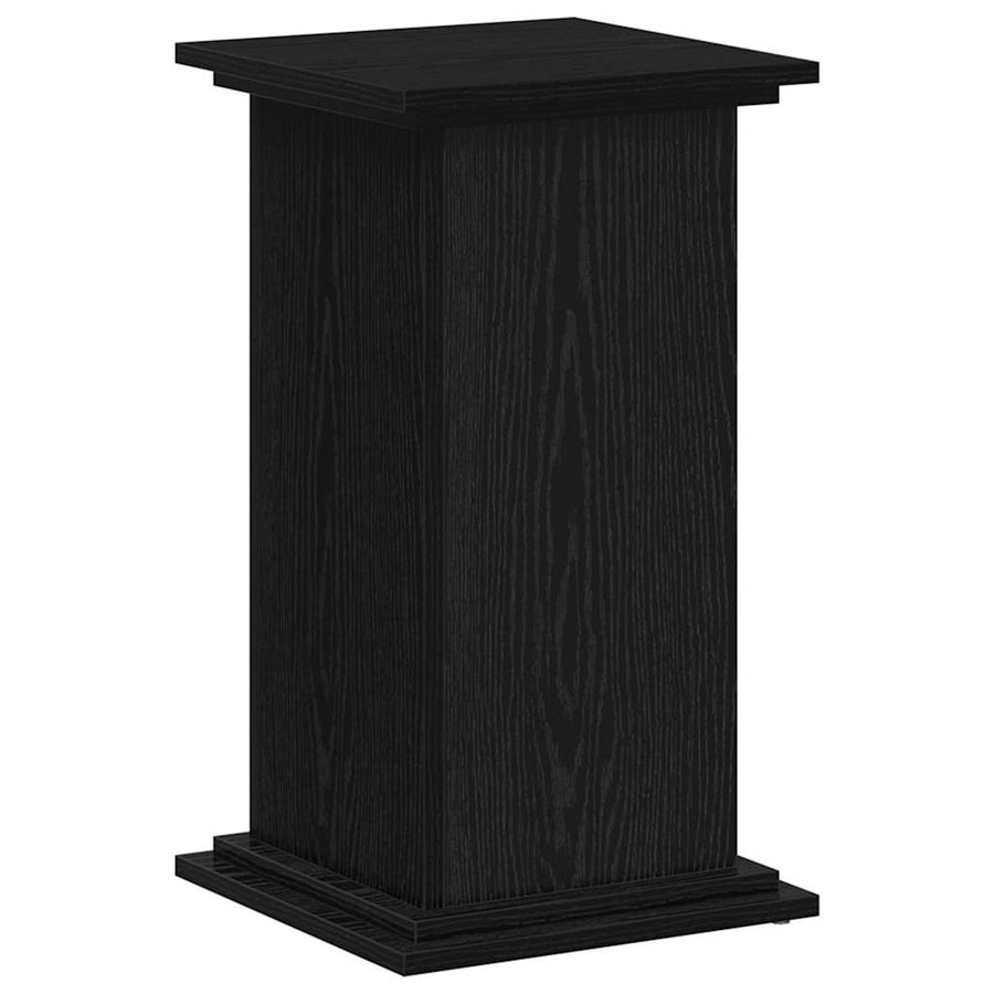 Plantenstandaard Zwart Eiken 33 x 33 x 60 cm Bewerkt hout