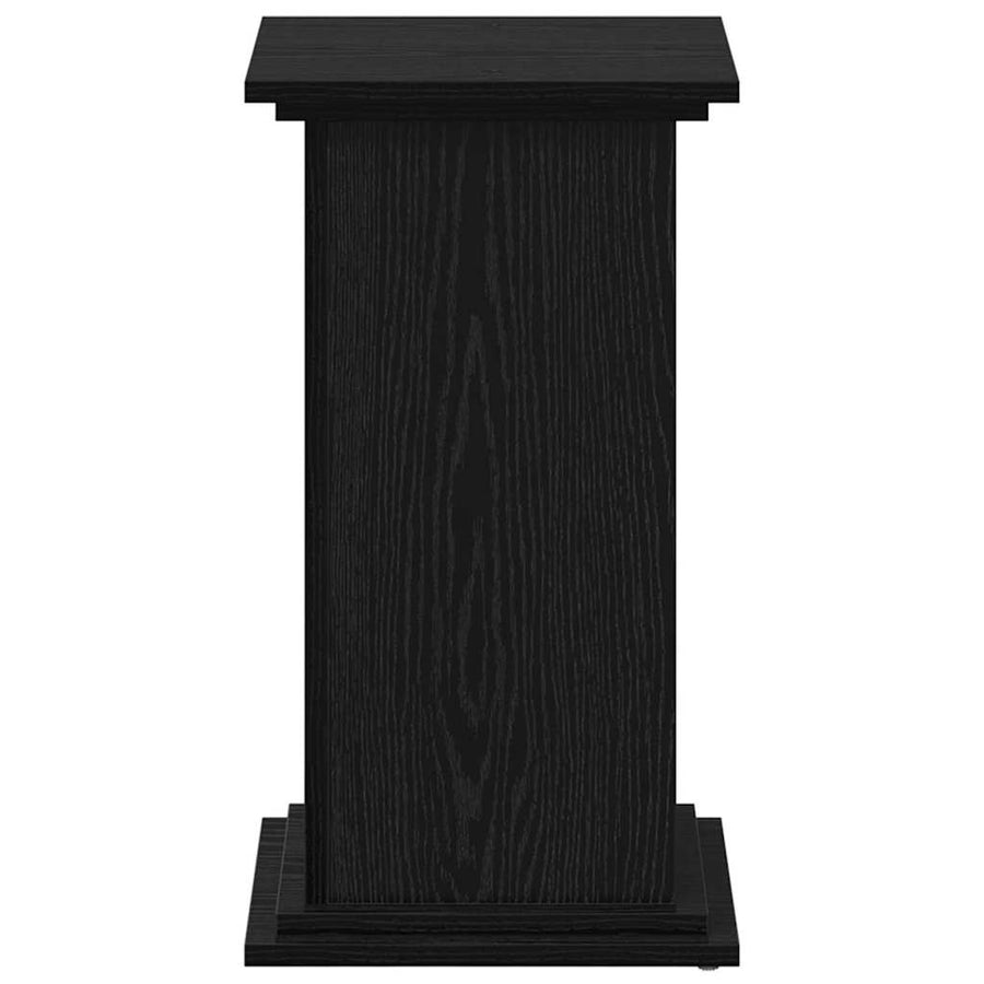 Plantenstandaard Zwart Eiken 33 x 33 x 60 cm Bewerkt hout