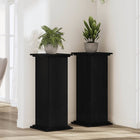 Plant Stand Black Oak 33 x 33 x 80 cm Engineered Wood