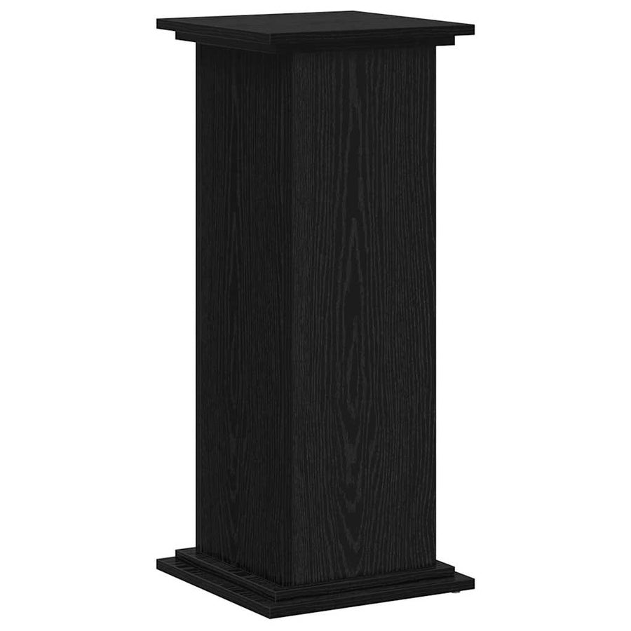 Plantenstandaard Zwart Eiken 33 x 33 x 80 cm Bewerkt hout