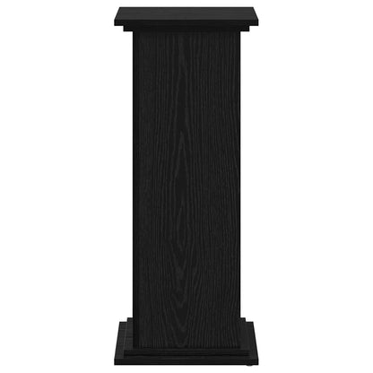 Plantenstandaard Zwart Eiken 33 x 33 x 80 cm Bewerkt hout