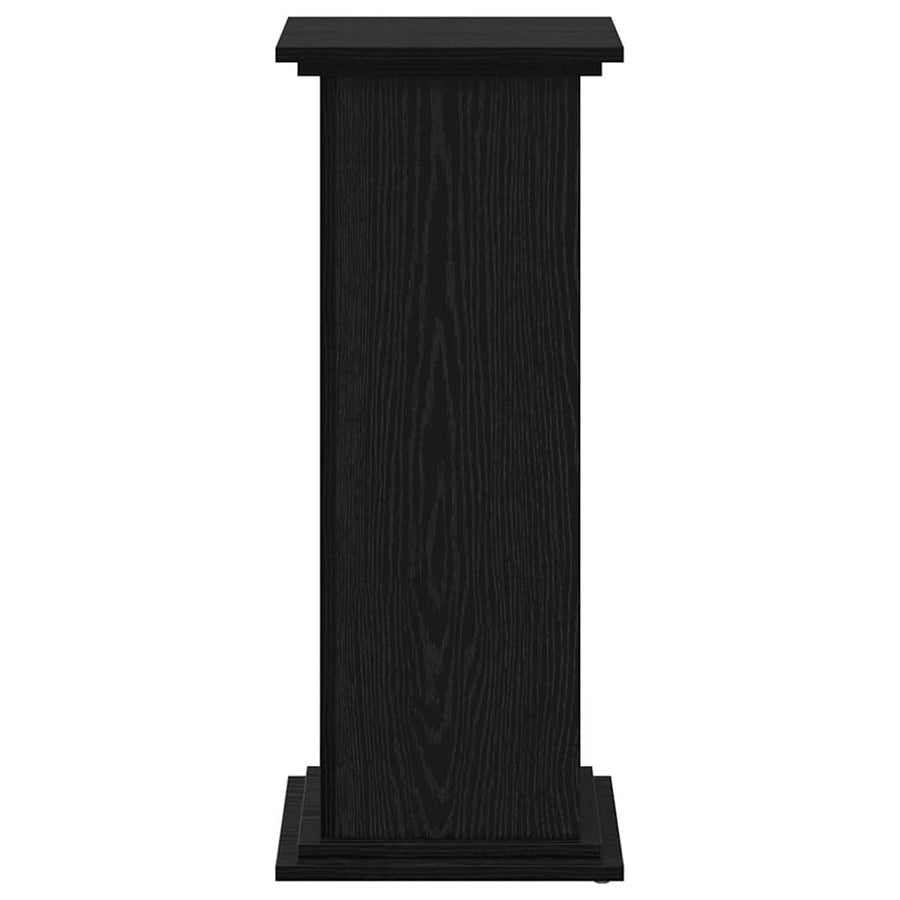 Plantenstandaard Zwart Eiken 33 x 33 x 80 cm Bewerkt hout
