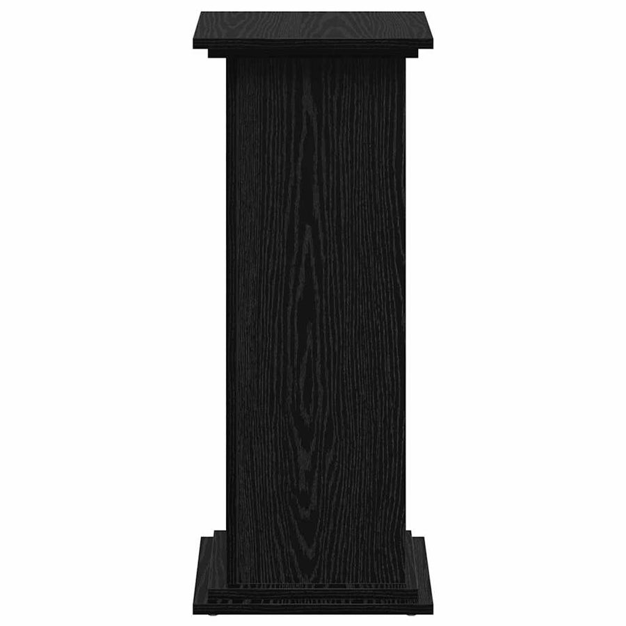 Plantenstandaard Zwart Eiken 33 x 33 x 80 cm Bewerkt hout