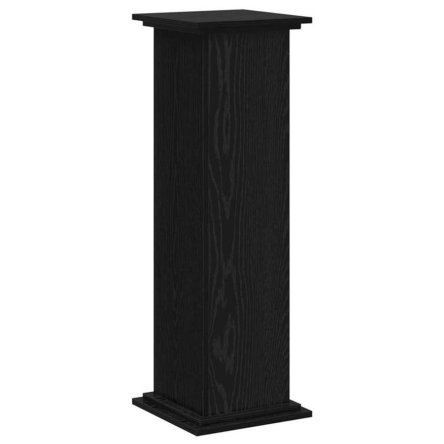 Plantenstandaard Zwart Eiken 33 x 33 x 100 cm Bewerkt hout
