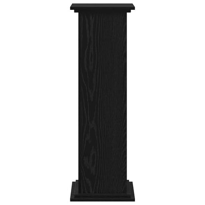 Plantenstandaard Zwart Eiken 33 x 33 x 100 cm Bewerkt hout