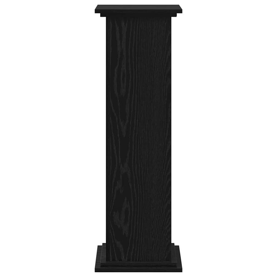 Plantenstandaard Zwart Eiken 33 x 33 x 100 cm Bewerkt hout