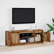 Tv-meubel 139,5x34x50 cm bruin bewerkt hout wandmontage
