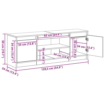TV Eenheden Bruin 139,5 x 34 x 50 cm Bewerkt hout