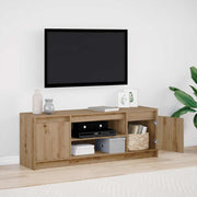 Tv-meubel 139,5x34x50 cm bruin bewerkt hout wandmontage
